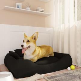 vidaXL Almofadão p/ cães com almofadas 75x58x18 cm oxford preto