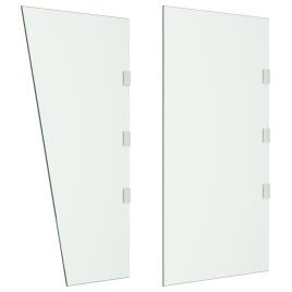 vidaXL Toldos de porta 2 pcs vidro temperado transparente