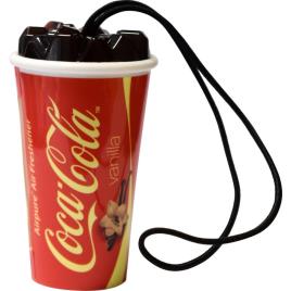 Ambientador para carro 3d coca cola - baunilha
