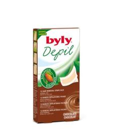 Byly Depil Bandas Depilatorias Faciais Chocolate 12Uni.