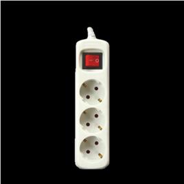 Extensão com 3 tomadas com interruptor  Electronics Supra 9640 Branco