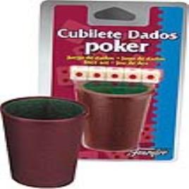 Copo com Dados de Póquer 