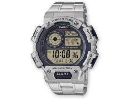 Relógio CASIO AE-1400WHD-1AVDF (Resina e Aço Inoxidável - Prateado e Preto)