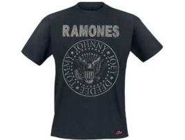 T-Shirt RAMONES Seal Hey Ho Back Print S