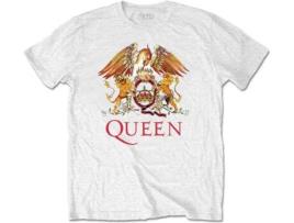 T-Shirt QUEEN Classic Crest branca L