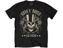 T-Shirt GUNS N ROSES Top Hat Skull And Pistols Las Vegas XL