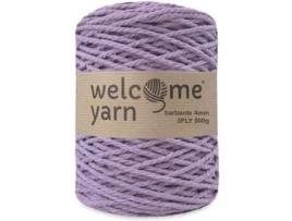 Fio de Macramé WELCOME YARN Barbante 3Ply 500G 3,5mmx100M (Roxo - Algodão - 11,5x18x11,5 cm)