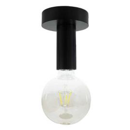 Creative Cables Wood M Wall Lamp With Light Bulb Preto