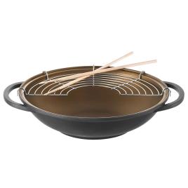 Berndes Vario Click Plus Wok 32 Cm+glass Lid Induction Preto
