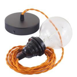 Creative Cables Tm15 2 M Hanging Lamp Pendel For Lampshade Laranja