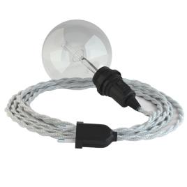 Creative Cables Tm02 3 M Hanging Lamp For Lampshade Prateado