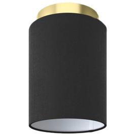 Creative Cables Metal Cylinder Wall Lamp With Light Bulb Preto