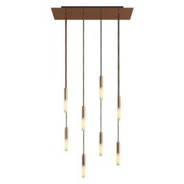 Creative Cables Rose-one Xxl Hanging Lamp 8 Falls Castanho