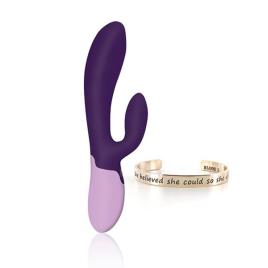 Vibrador Essentials Xena Rabbit Roxo Intenso & Lilás  E26363