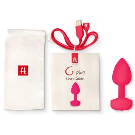 FUNTOYS GPLUG VIBRADOR ANAL RECARREGÁVEL PEQUENO OU PINK NEON 3CM