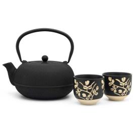 Bredemeijer 153013 1l Set Teapot With Glasses Preto