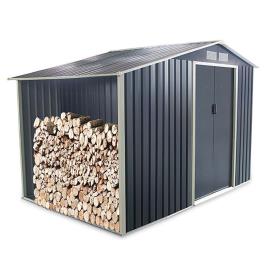 Gardiun Toronto 3.53m² Galvanized Steel Storage Shed Cinzento 278 x 127 x 195 cm