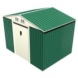 Gardiun Cambridge 4.72m² Galvanized Steel Storage Shed Verde 261 x 181 x 198 cm