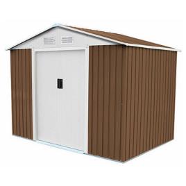 Gardiun Cambridge 4.72m² Galvanized Steel Storage Shed Castanho 261 x 181 x 198 cm
