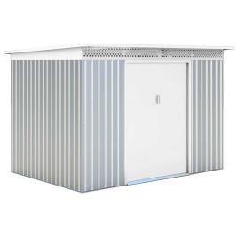 Gardiun London 5.71m² Galvanized Steel Storage Shed Prateado 277 x 206 x 187 cm