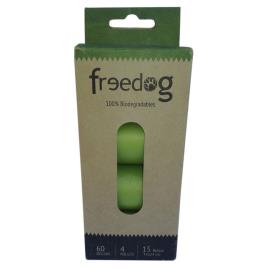 Freedog Biodegradable Bags 60 Units Verde