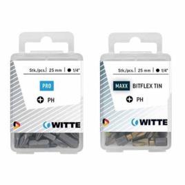 Witte Ph 2 Bitflex Tin 25 Mm Phillips Tips 15 Units Prateado