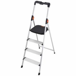 Gierre B444 4 Escalones Aluminum Ladder Preto