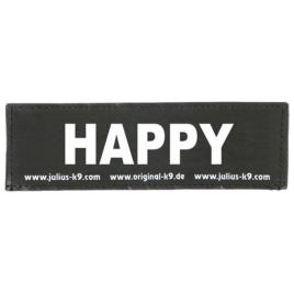 Julius K-9 Harness Label Happy 2 Units Preto Big