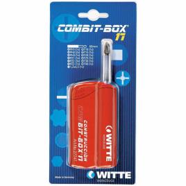 Witte Combit-box Tin Blister Screwdriver Tips 17 Units Vermelho