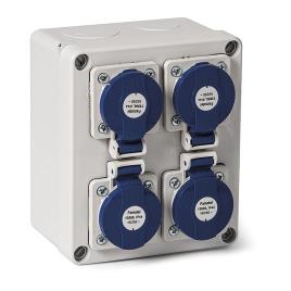 Famatel 3065 2p Tt Watertight Box 4 Outlets Branco