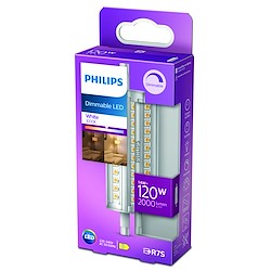 Lâmpada LED ESPECIFICA R7S DIM 118MM 14W LUZ AMARELA PHILIPS