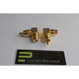 Adaptador RCA Macho - RCA Femea 90º