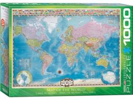 Puzzle 2D  Map of the World 1000 pcs (1000 peças)