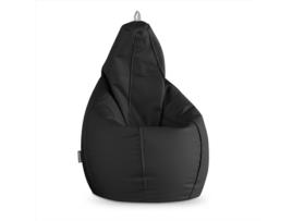 Pufe  XL Indoor em Forma de Pêra Preto
