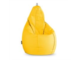 Pufe  XL Indoor em Forma de Pêra Amarelo