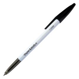 PAPER MATE Esferográfica, Ponta Média, 1 mm, Preto