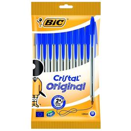 Caneta Bic Cristal Original Pack De 10 Unidades Azul