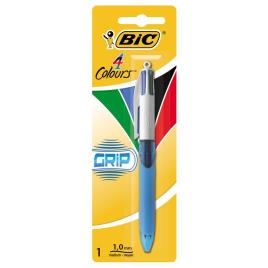 Esferográfica Retrátil 4 Colours™ Grip, Ponta Média de 1 mm, Tinta de 4 Cores: Preto, Vermelho, Azul e Verde