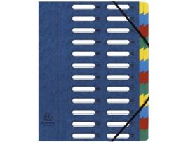 Pasta  Nature Future Harmonika Com Lombada Expansível E Janelas Recortadas A4 24 Compartimentos Azul