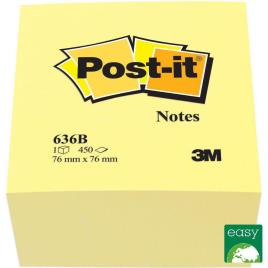 Cubo Notas Aderentes 76 x 76 mm, Canary Yellow™, 450 folhas