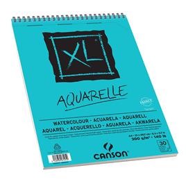 CANSON Bloco de Desenho Aquarelle XL®, A4, 300 g/m², 30 Folhas