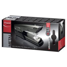 Agrafador Advanced Halfstrip A3545, 24/6 - 26/6, Capacidade para 25 Folhas, Metal, Preto