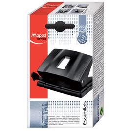 Maped Furador Essentials E4024, Capacidade de Furação de 25 Folhas, 2 Furos, Preto