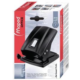 Furador Essentials E4044, Capacidade de Furação de 40 Folhas, 2 Furos, Preto