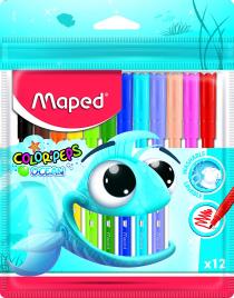 12 Marcadores Escolar  Color Peps Ocean