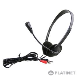 Headset c/ Fios e Preto PLATINET