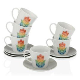 Conjunto de Chávenas de Café Hamsa Porcelana (12 Peças)