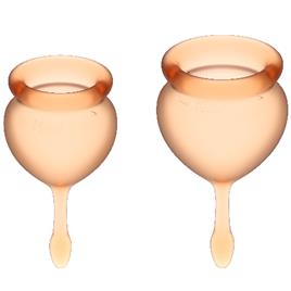 SATISFYER SENTIR BOM MENSTRUAL CUP ORANGE 15 + 20ML