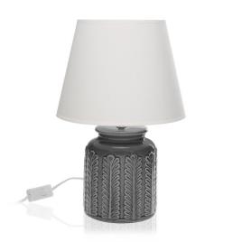 Lâmpada de Mesa Cerâmica Têxtil (25 x 36 x 25 cm) - Branco