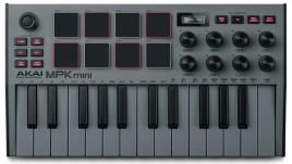 Akai Mpk Mini Mk3 Grey Teclado Midi 25 Teclas Usb.